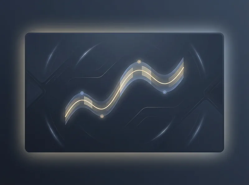 AI-driven market signals panel with live trend chart and confidence indicators